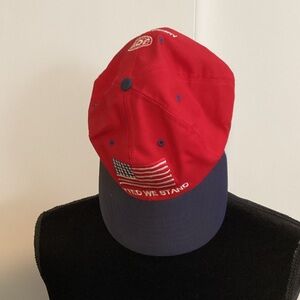 Red and Blue Cap with American Flag